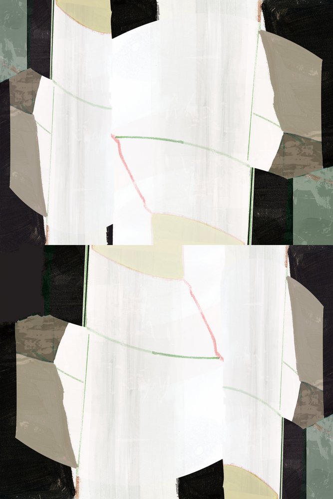 Gelaagde geometrische abstracte kunst door cartissi