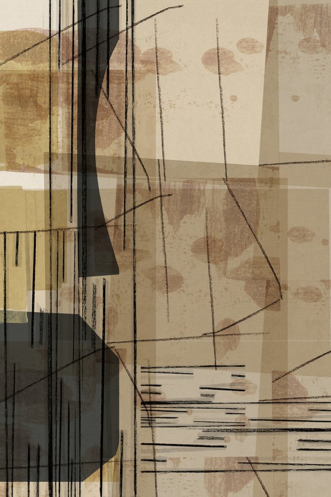 Gelaagde neutrale abstracte kunst door cartissi
