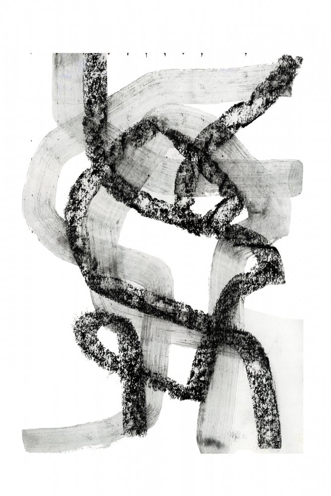 Moderne abstracte penseelstreken door cartissi