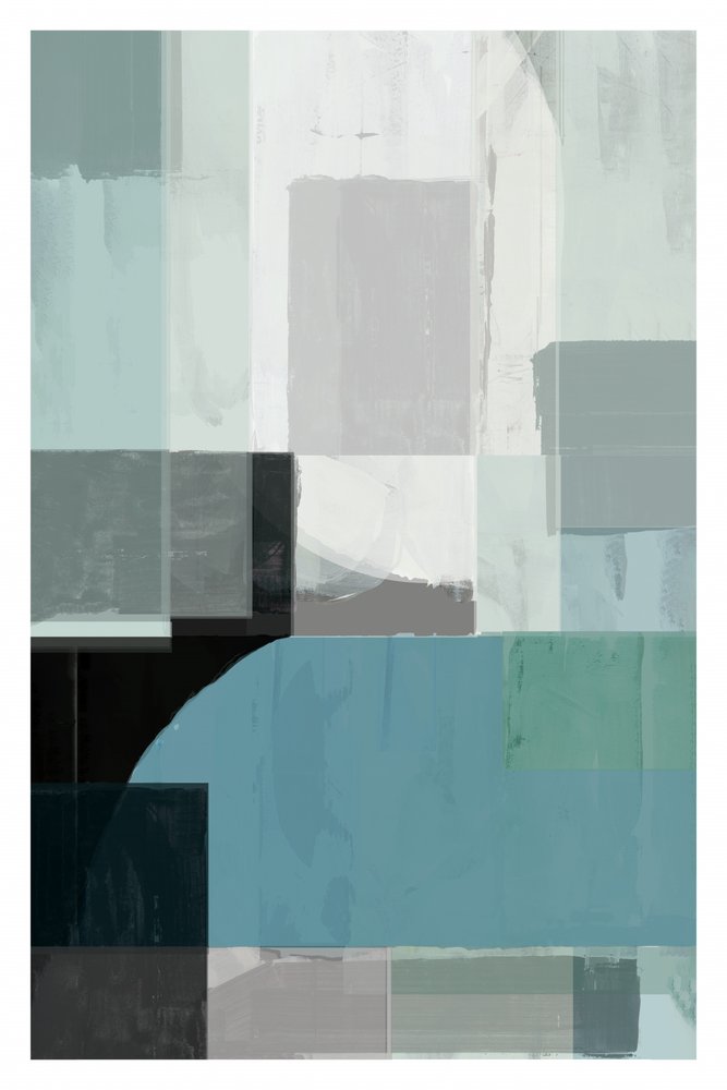 Moderne blauwe abstracte blokken door cartissi