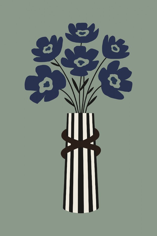 Modern blauw boeket door cartissi