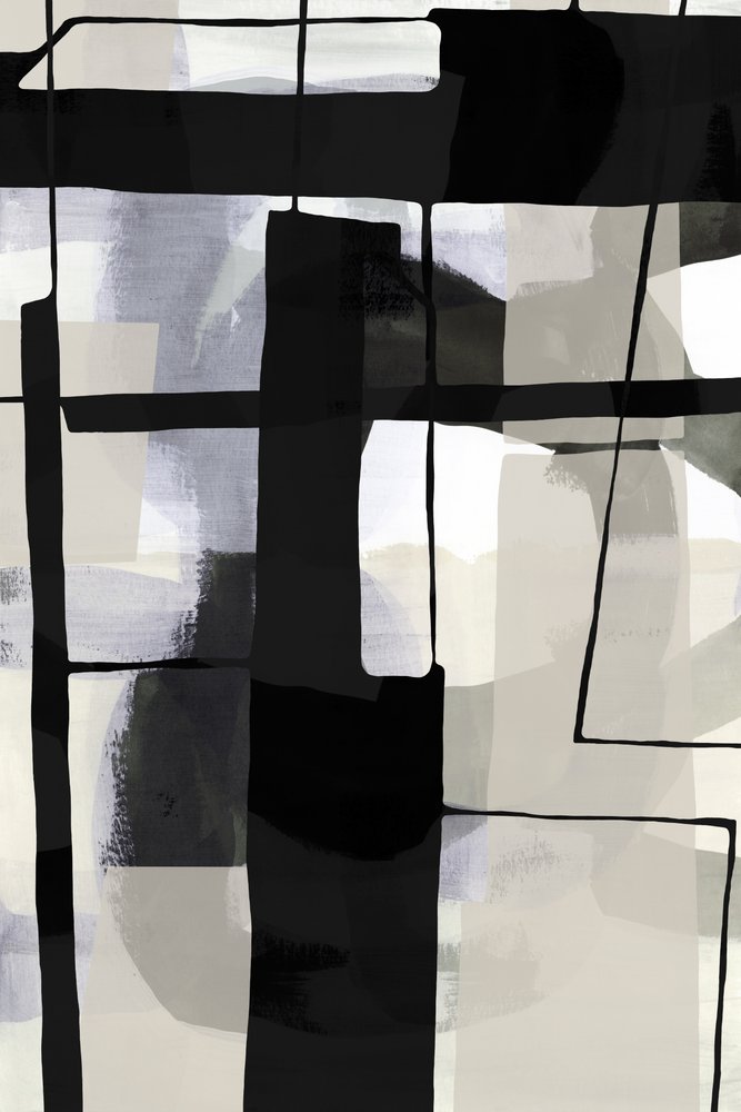 Monochrome abstracte vormen door cartissi