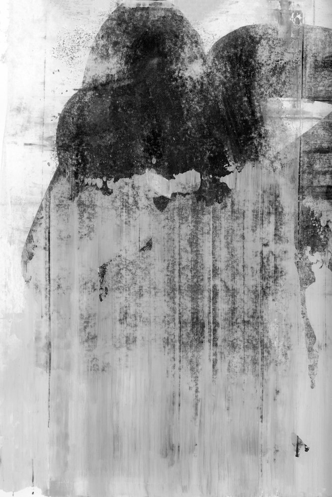 Somber, grungy, abstract door cartissi