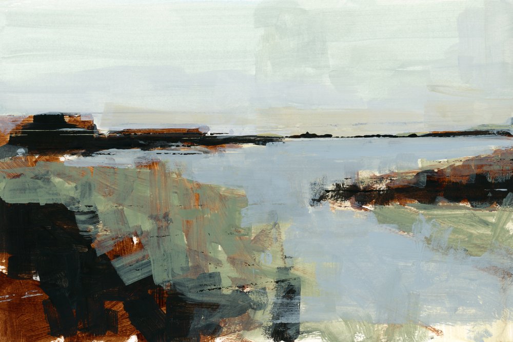 Ingetogen abstract landschap door cartissi