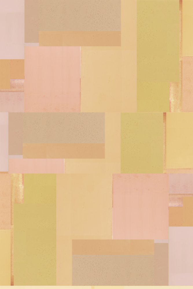 Abstracte compositie in pastelkleuren door cartissi