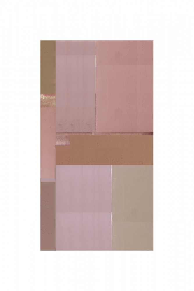 Zachtroze geometrisch abstract door cartissi