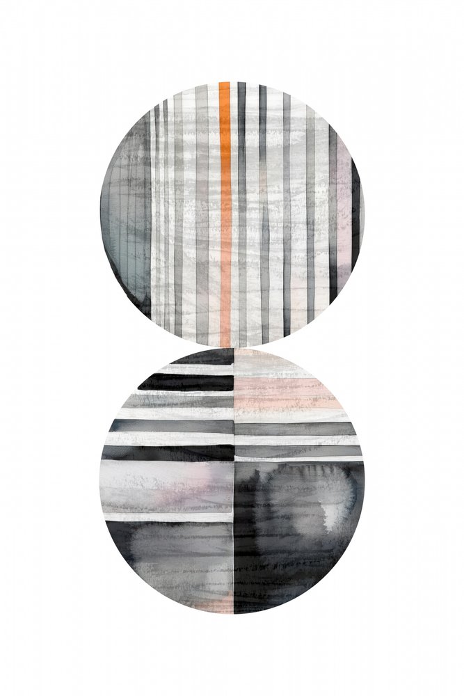 Gestreepte cirkels – abstract door cartissi