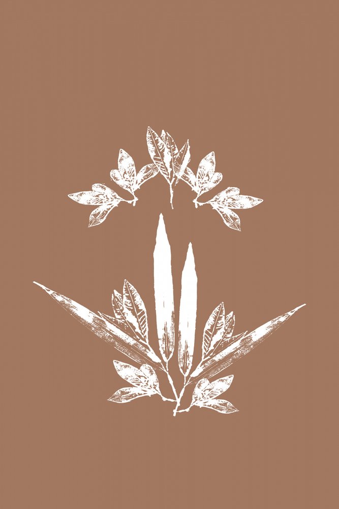 Gestileerde botanische bladeren door cartissi