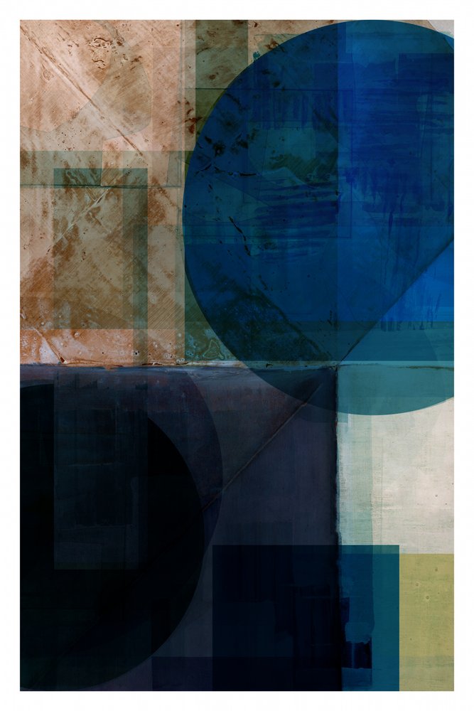 Blauwe geometrie met textuur door cartissi