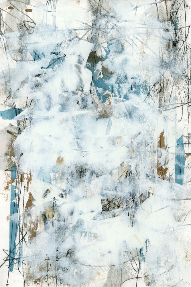 Wit-blauw abstract met textuur door cartissi