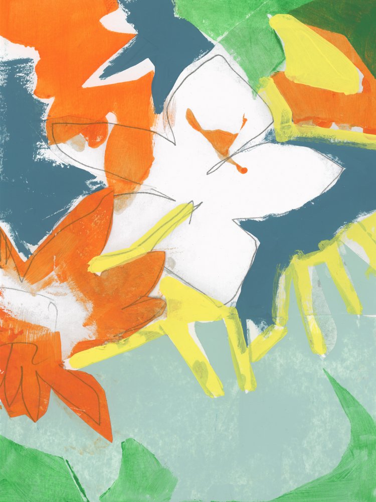 Levendige abstracte bloemen door cartissi