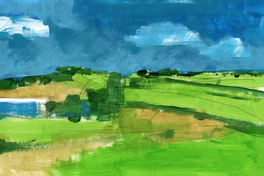 Levendig abstract landschap door cartissi