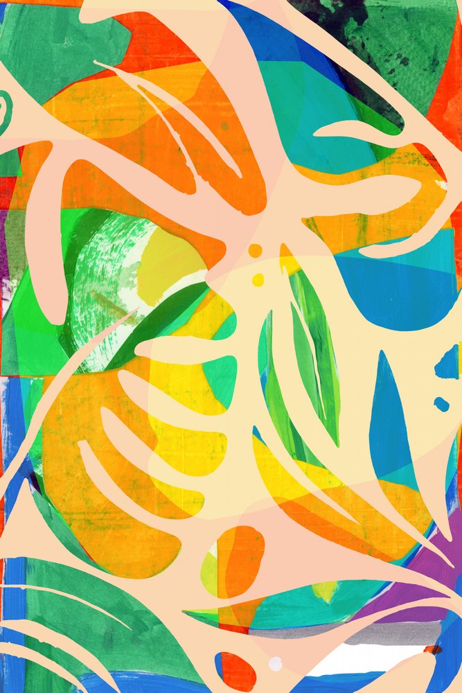 Levendige abstracte bladeren door cartissi