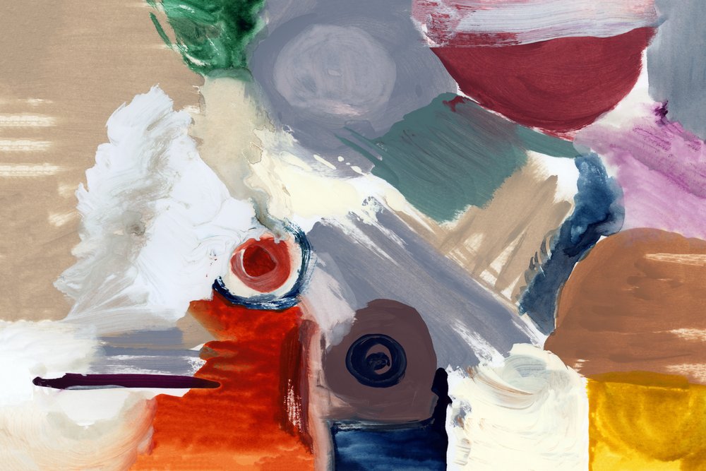 Levendige abstracte penseelstreken door cartissi