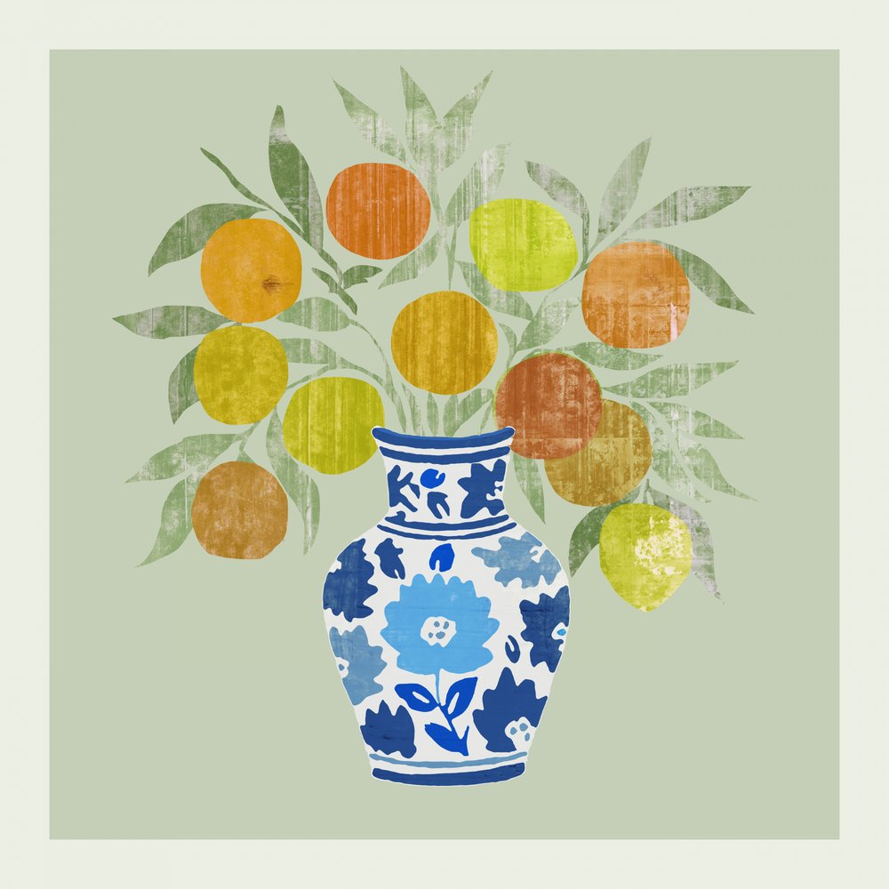 Kleurrijke citrusvaas door cartissi