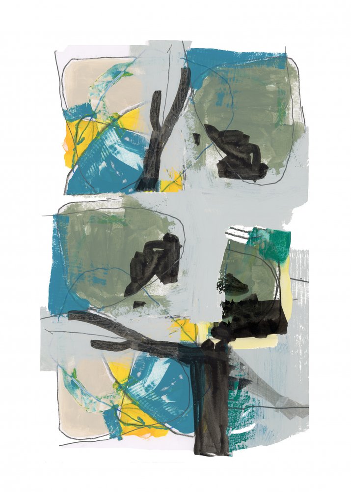 Levendig bos – abstract door cartissi