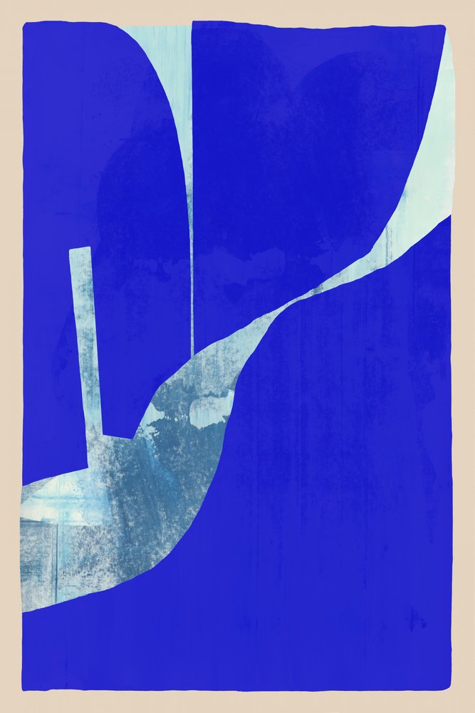 Levendige blauwe abstractie door cartissi