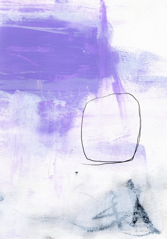 Paarse abstracte cirkel door uplusmestudio