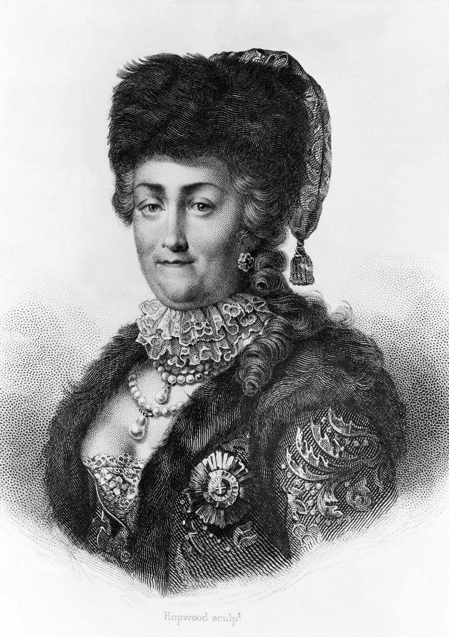 Catharina de Grote van Rusland door Unknown
