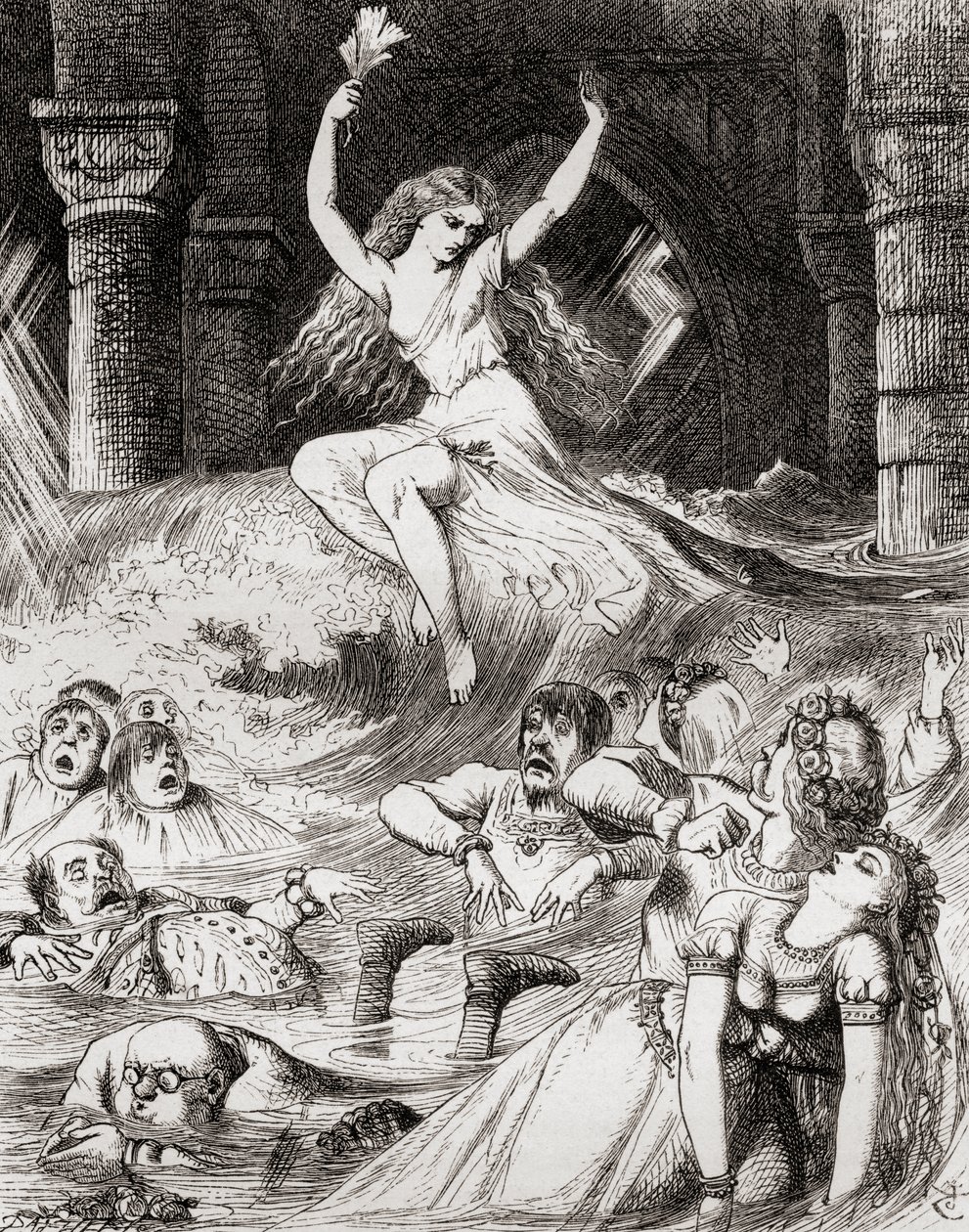 Illustratie naar J. Tenniel voor het gedicht 