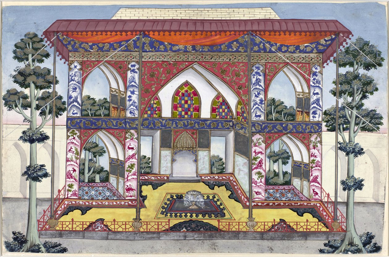 Privé Diwan (gerechtsgebouw) van Shah Safi I van Perzië door Anonymous