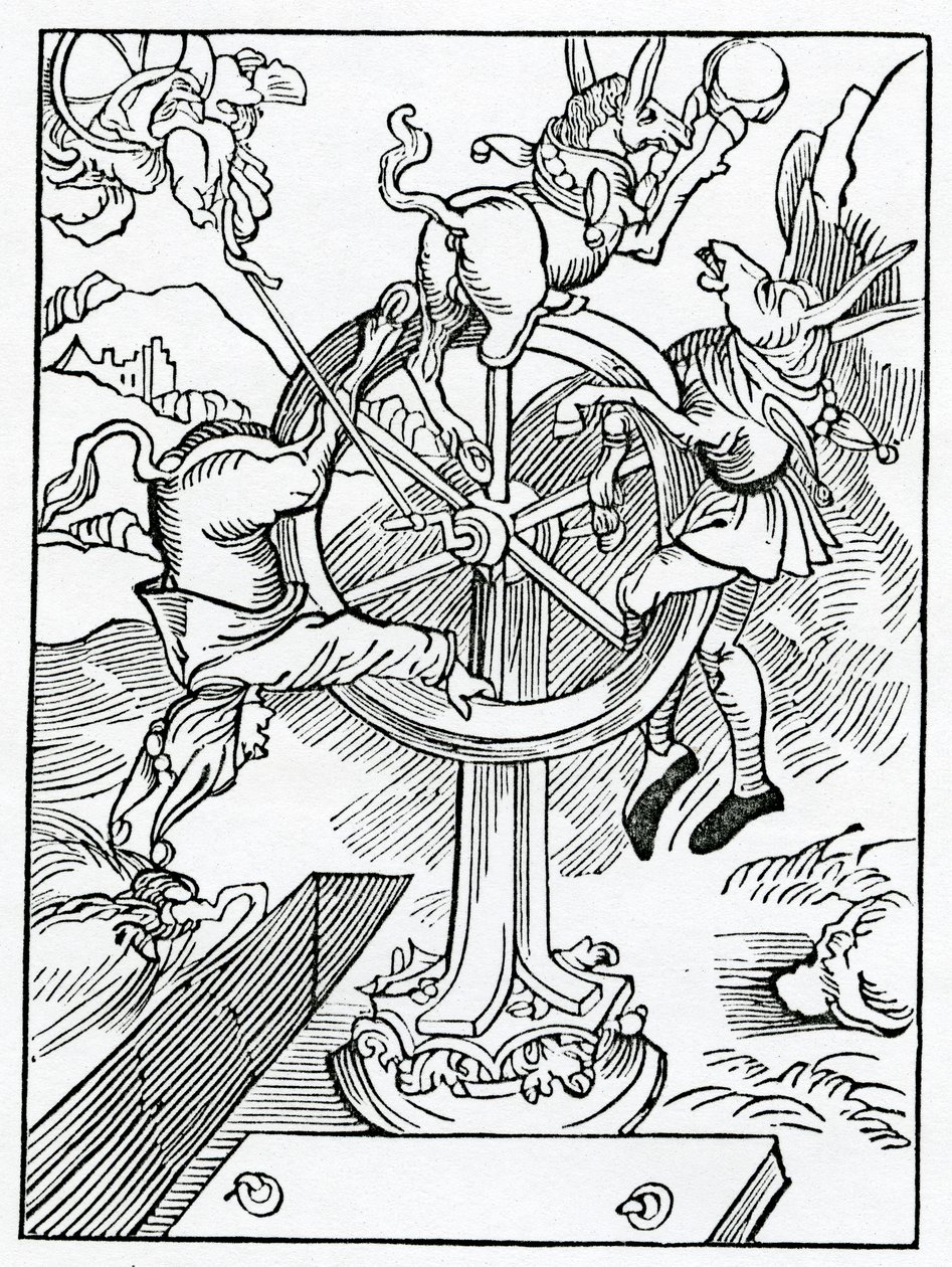 Over het einde van wereldse eer en macht en de dwaasheid die daarop vertrouwt, illustratie uit Alexander Barclay
