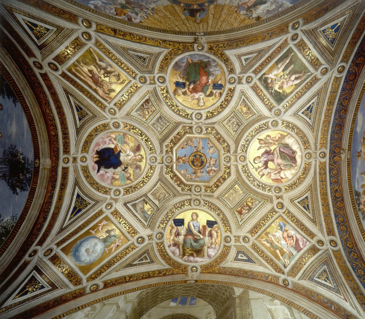 Gewelf van de Estancia del Sello door Raffaello Sanzio Raphael