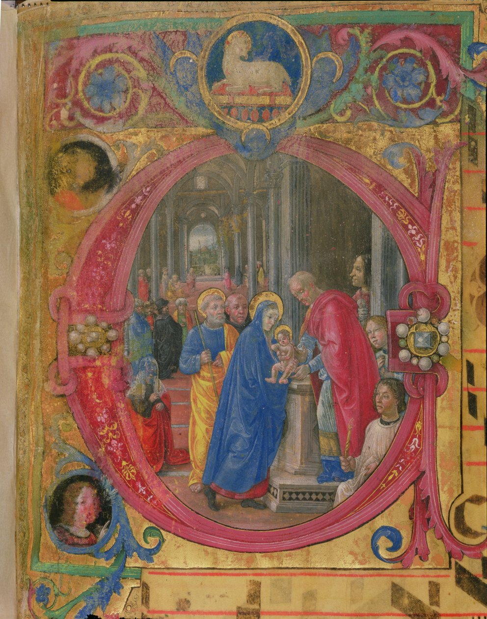 Corale B 26 c.113r Geïllustreerde initiaal 
