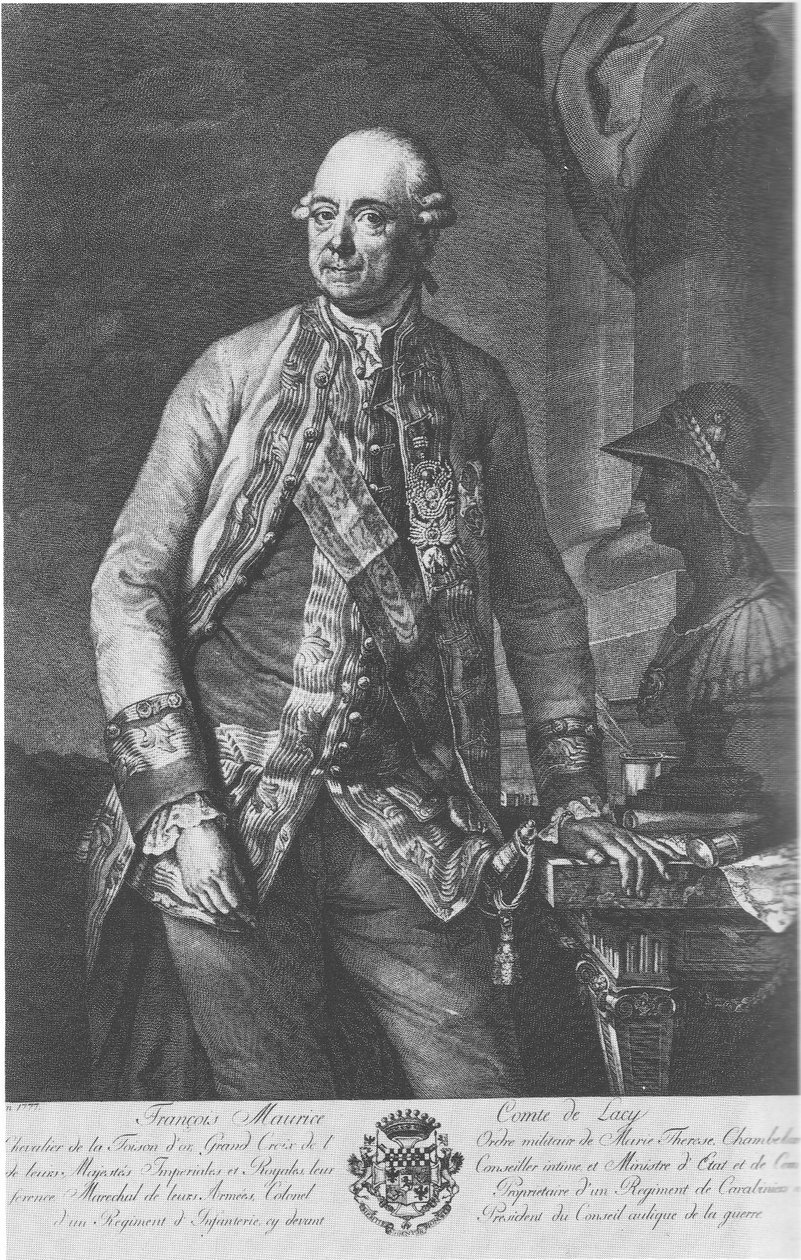 Koperen ets van graaf Franz Moritz von Lacy door  Unknown