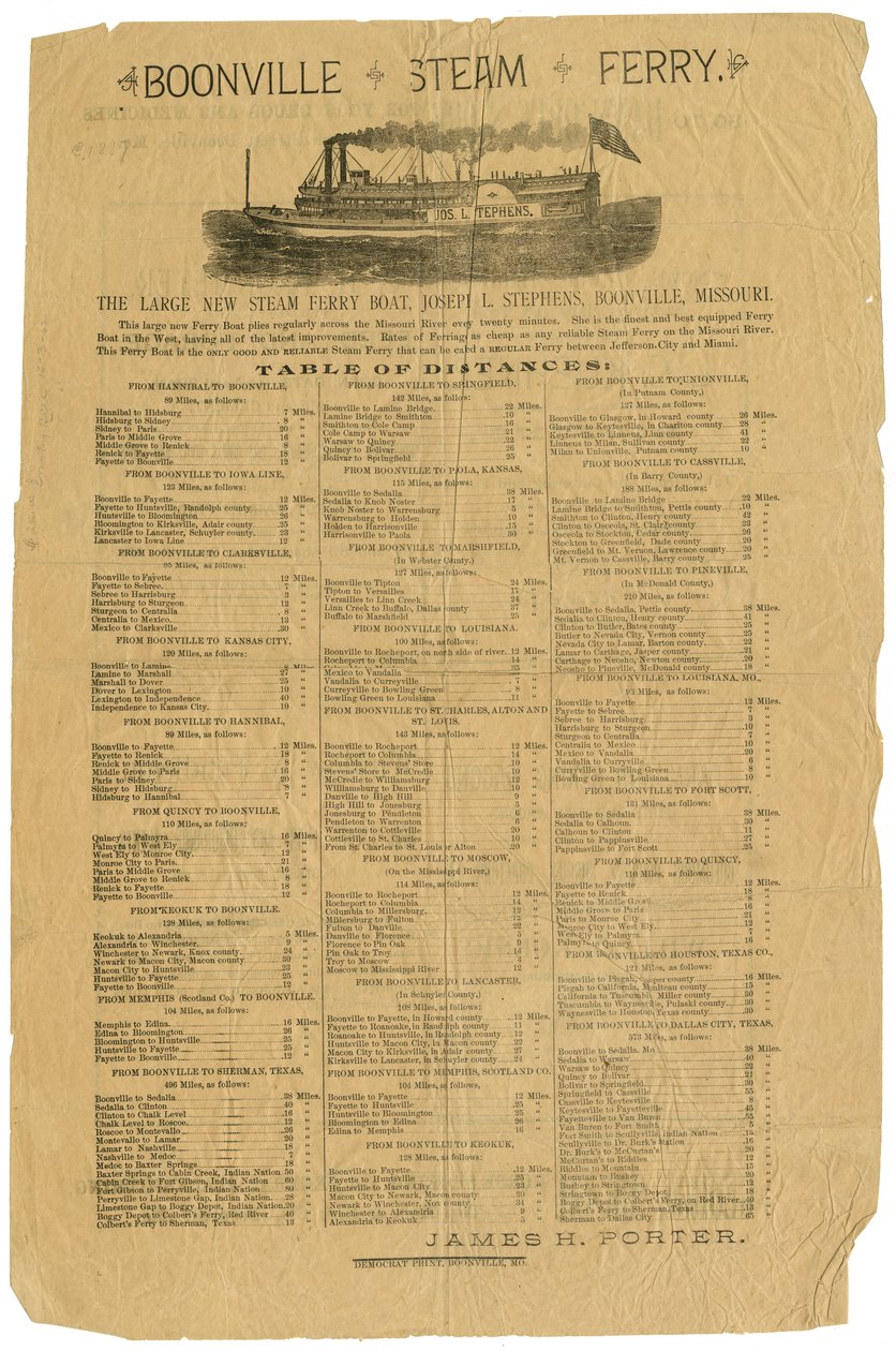 Achterzijde bevat advertenties van Boonville handelaren. door Unknown