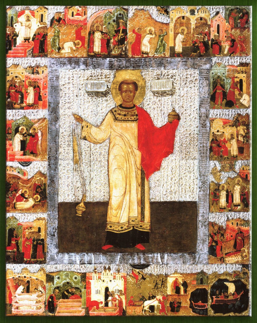 Sint Stefanus Russische icoon door Unknown