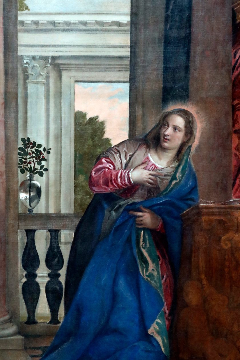 De Aankondiging aan de Maagd Maria 16e eeuw door Veronese