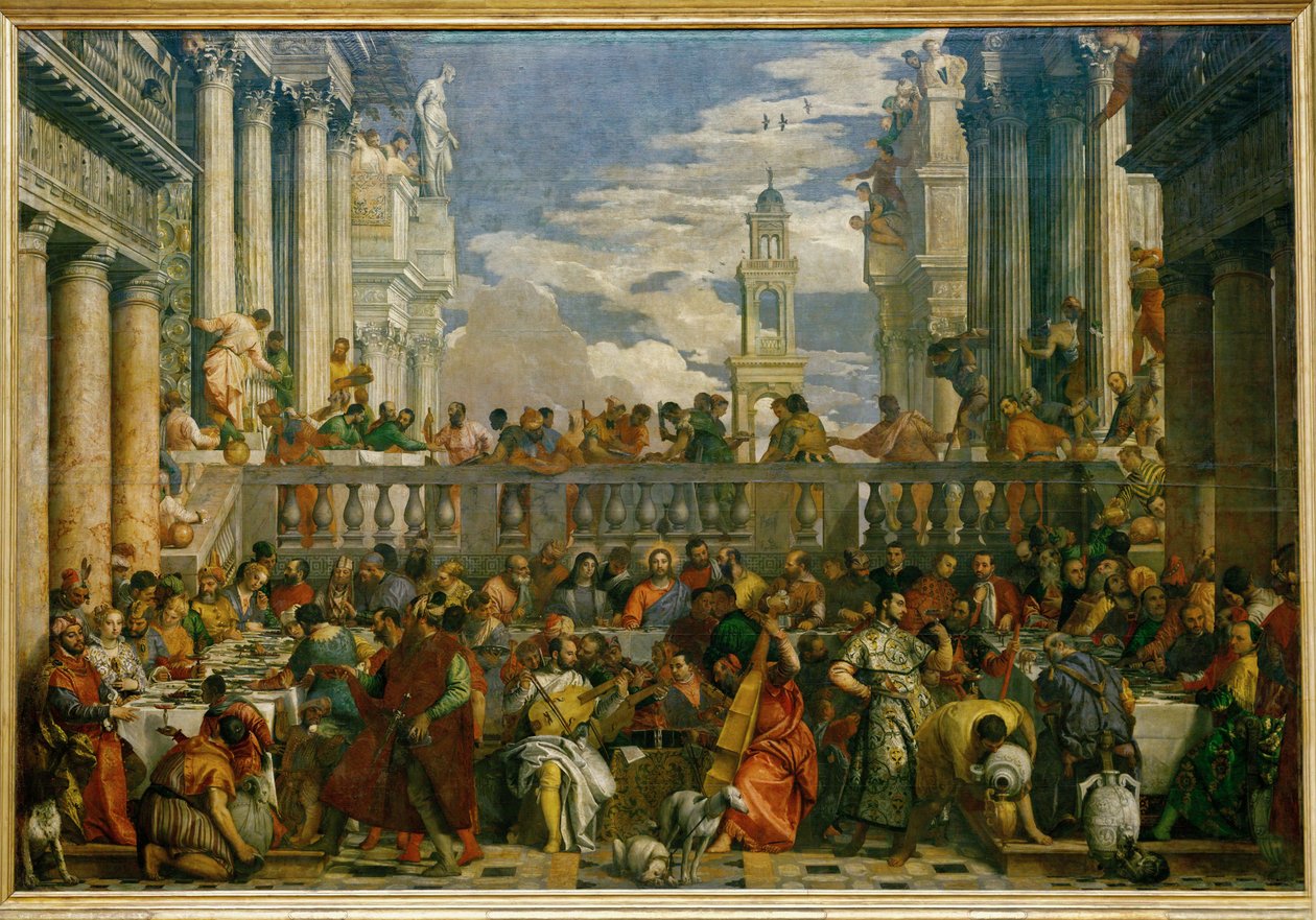 De bruiloft in Kana ... door (1528-88) Veronese
