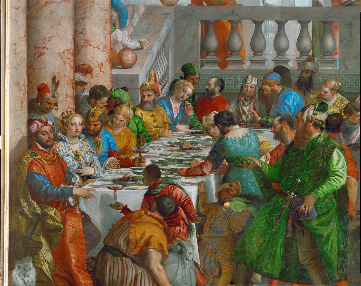 De bruiloft in Kana ... door (1528 88) Veronese