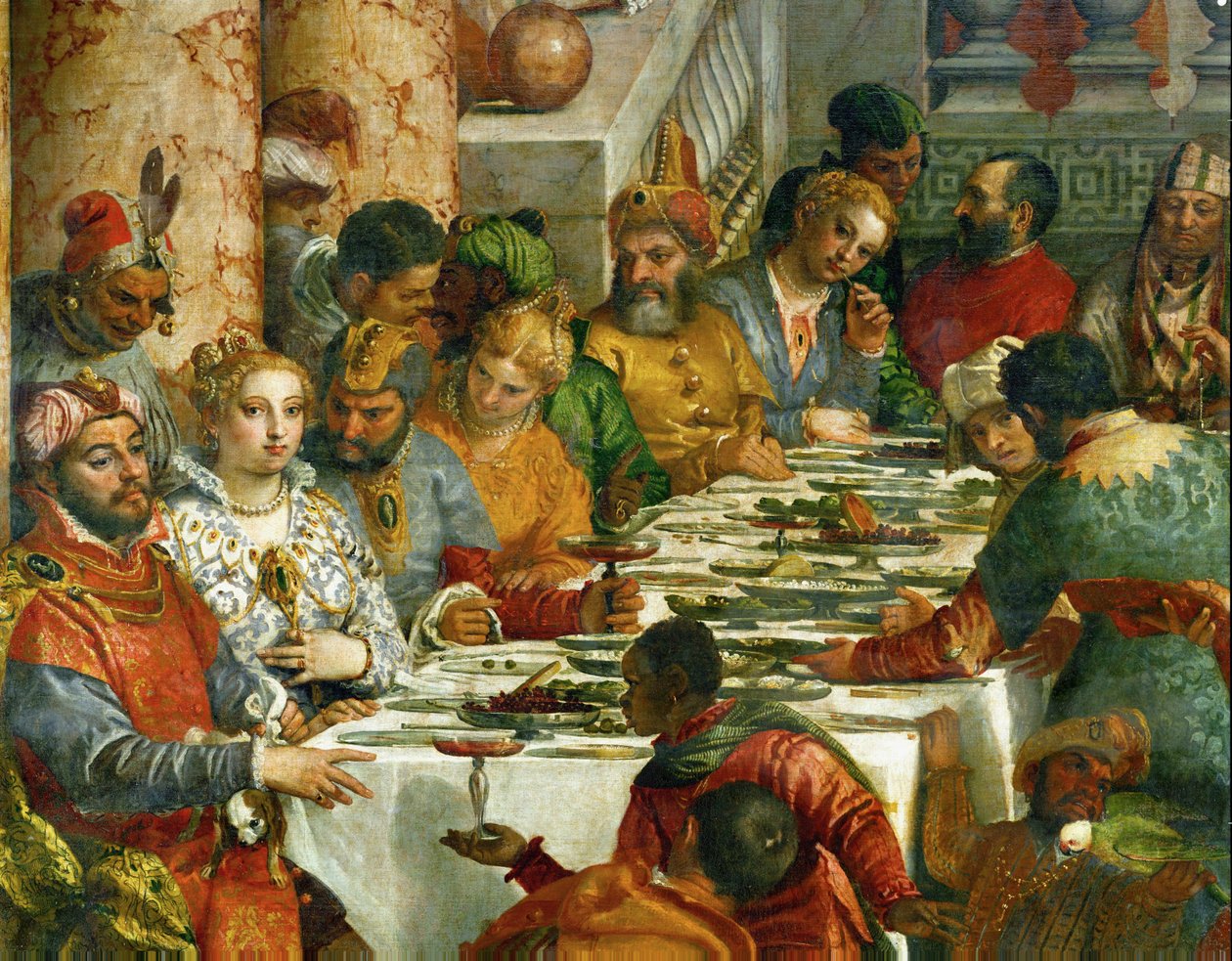 De bruiloft in Kana ... door (1528 88) Veronese