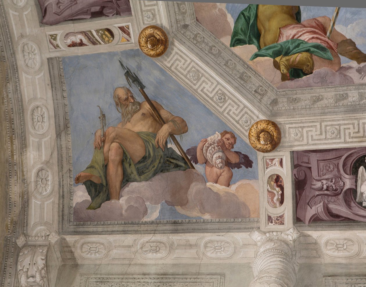 Paolo Caliari bekend als Veronese, fresco, Villa Barbaro, Maser, Italië door Veronese