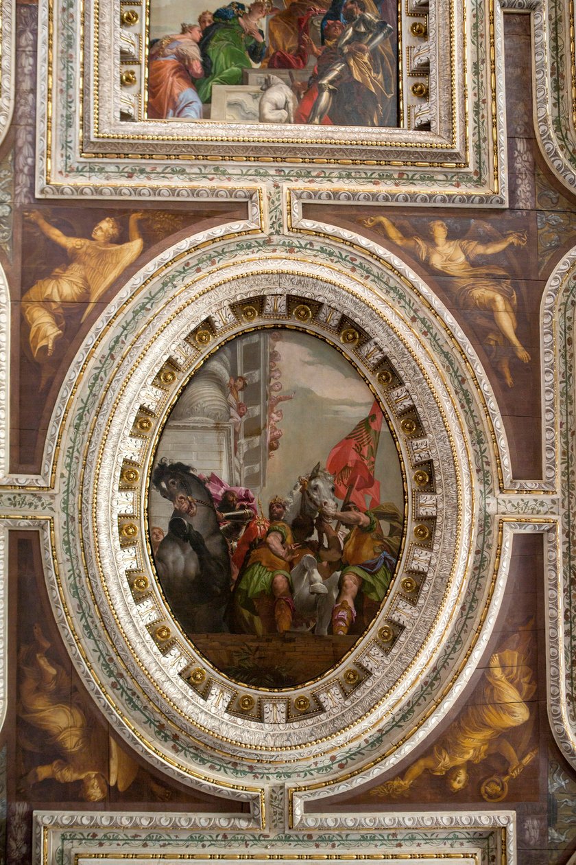 De Triomf van Mordechai (fresco) door Veronese