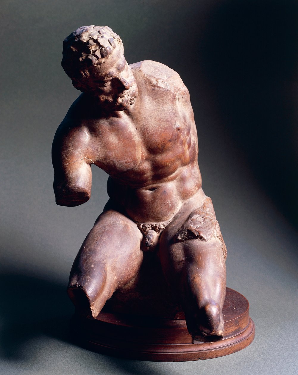 Mannelijke naakt, circa 1572, door Giambologna, terracotta sculptuur door Giambologna