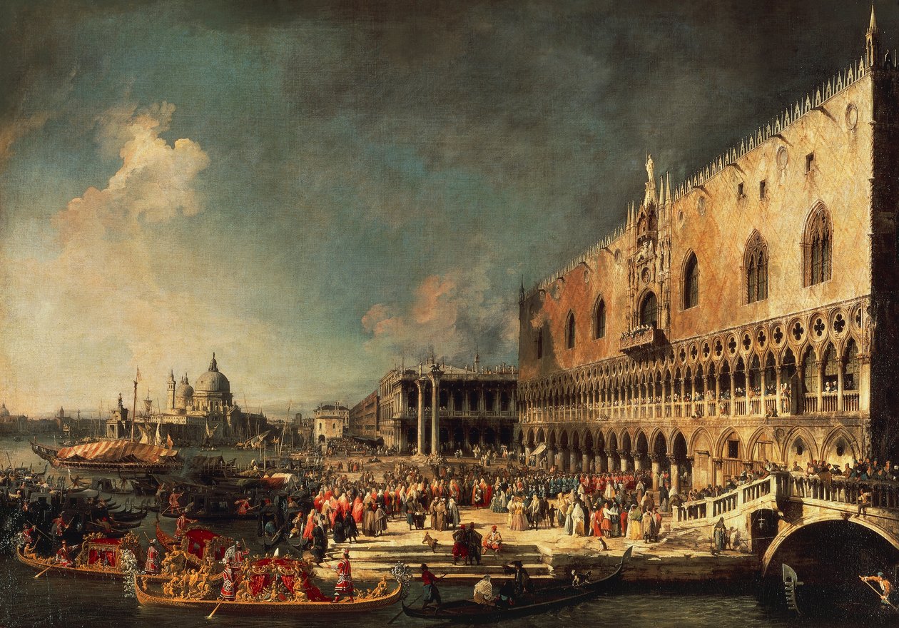 De aankomst van de Franse ambassadeur in Venetië door (1697 1768) Canaletto