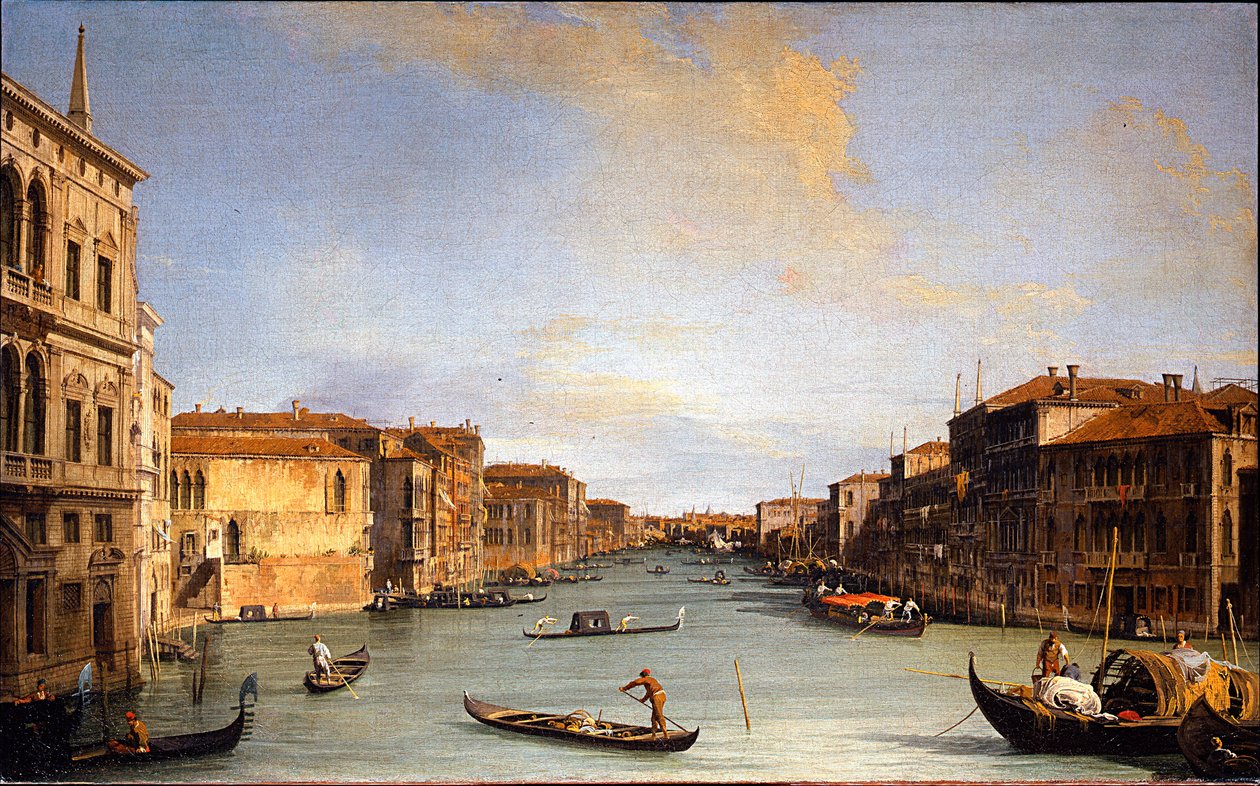 Uitzicht op het Canal Grande door Canaletto