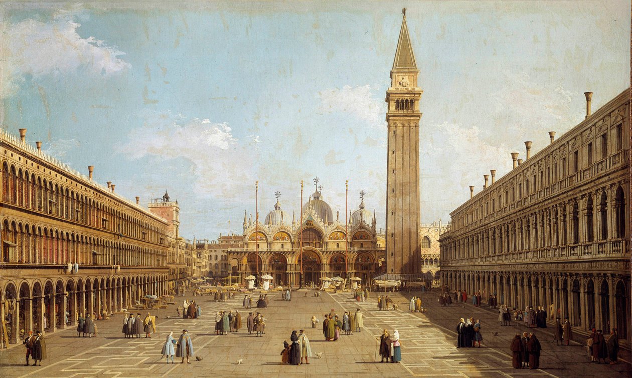 Uitzicht op het San Marcoplein in Venetië door Canaletto