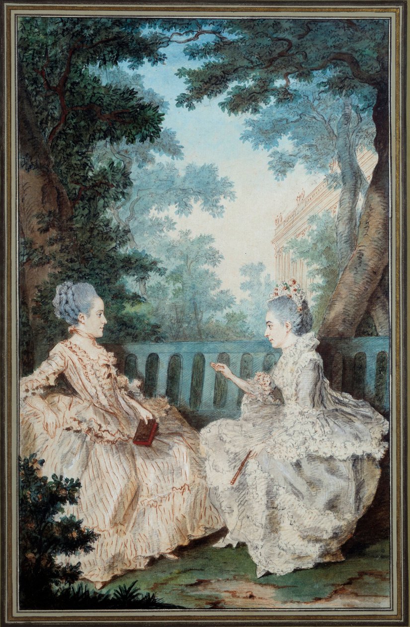 Madame de Breget en Madame de Cassine door Carmontelle
