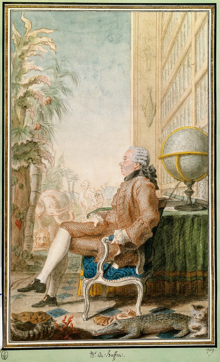 Portret van Georges-Louis Leclerc, Graaf van Buffon door Carmontelle