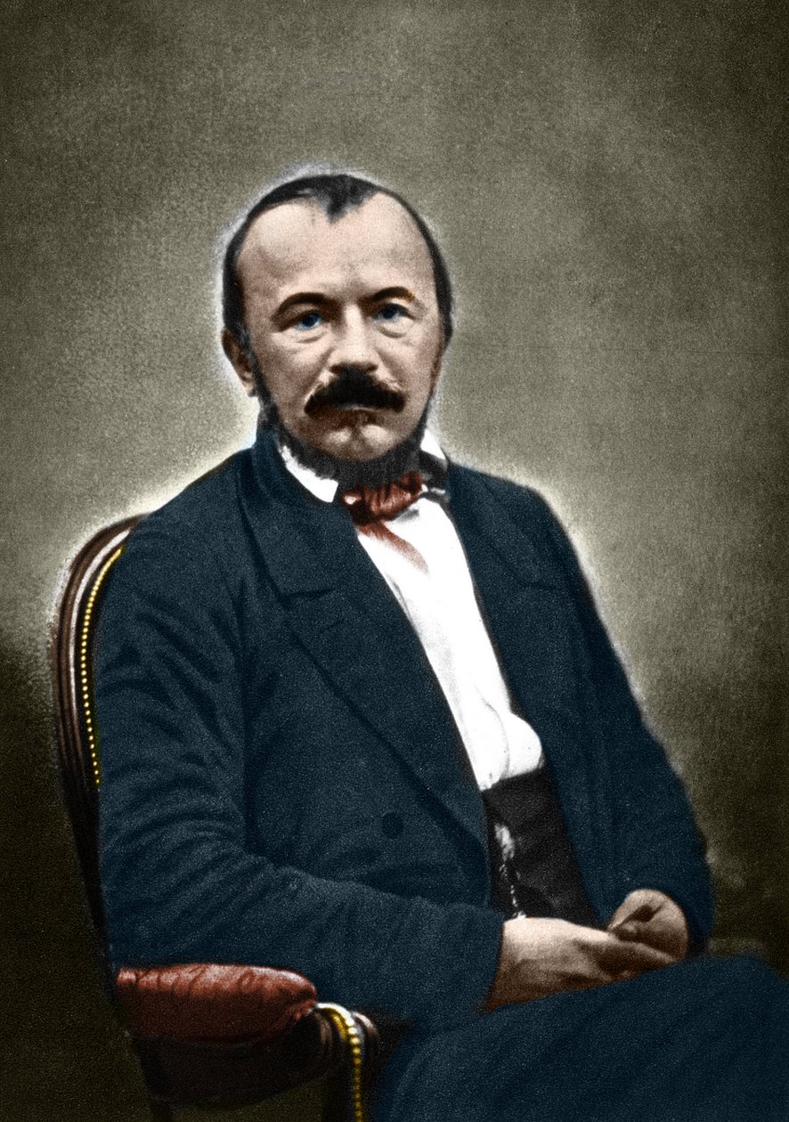 Portret van Gerard de Nerval, Franse schrijver door Nadar