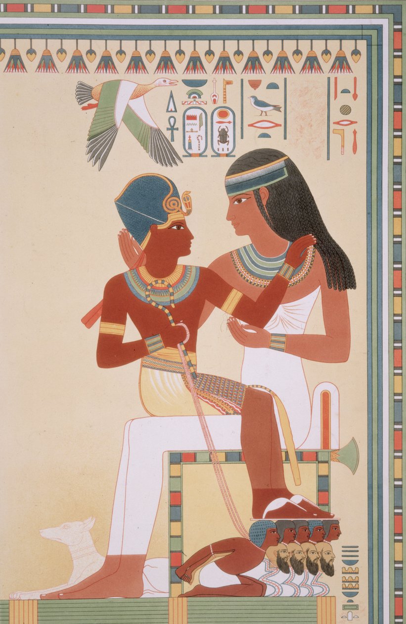 Amounoph II en zijn gouvernante uit 