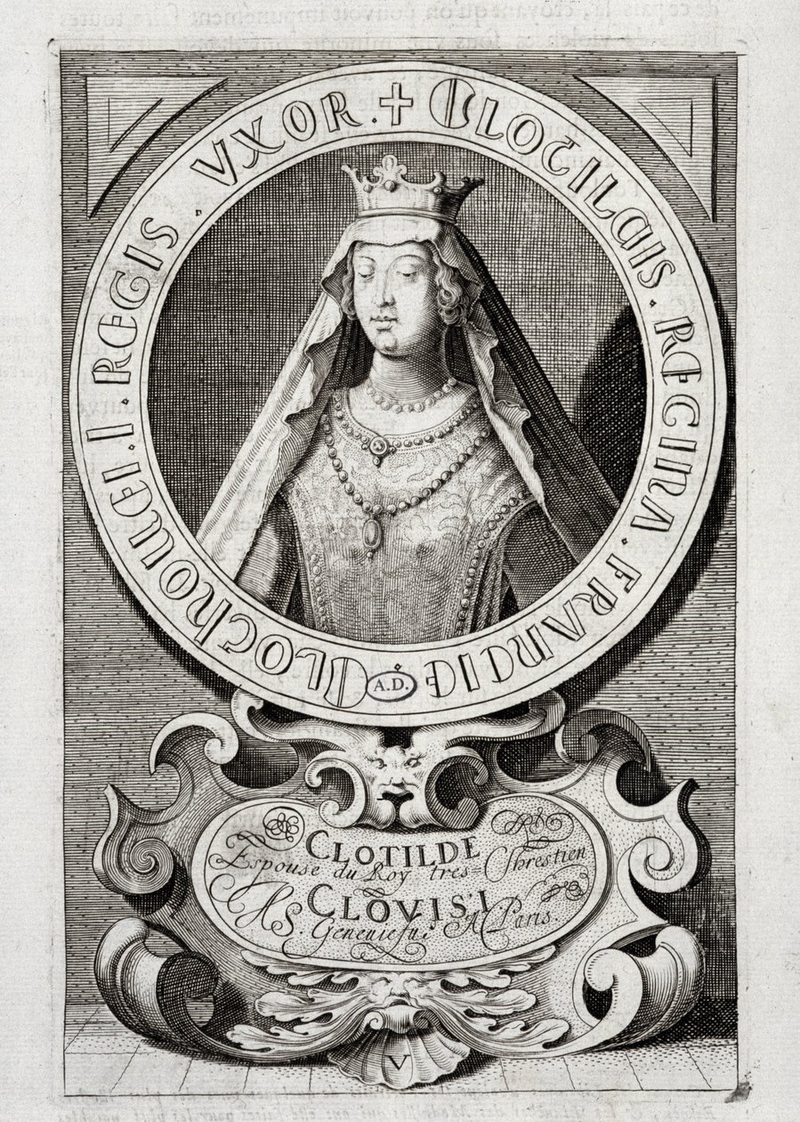 Portret van Koningin Clotilde door (after) French School