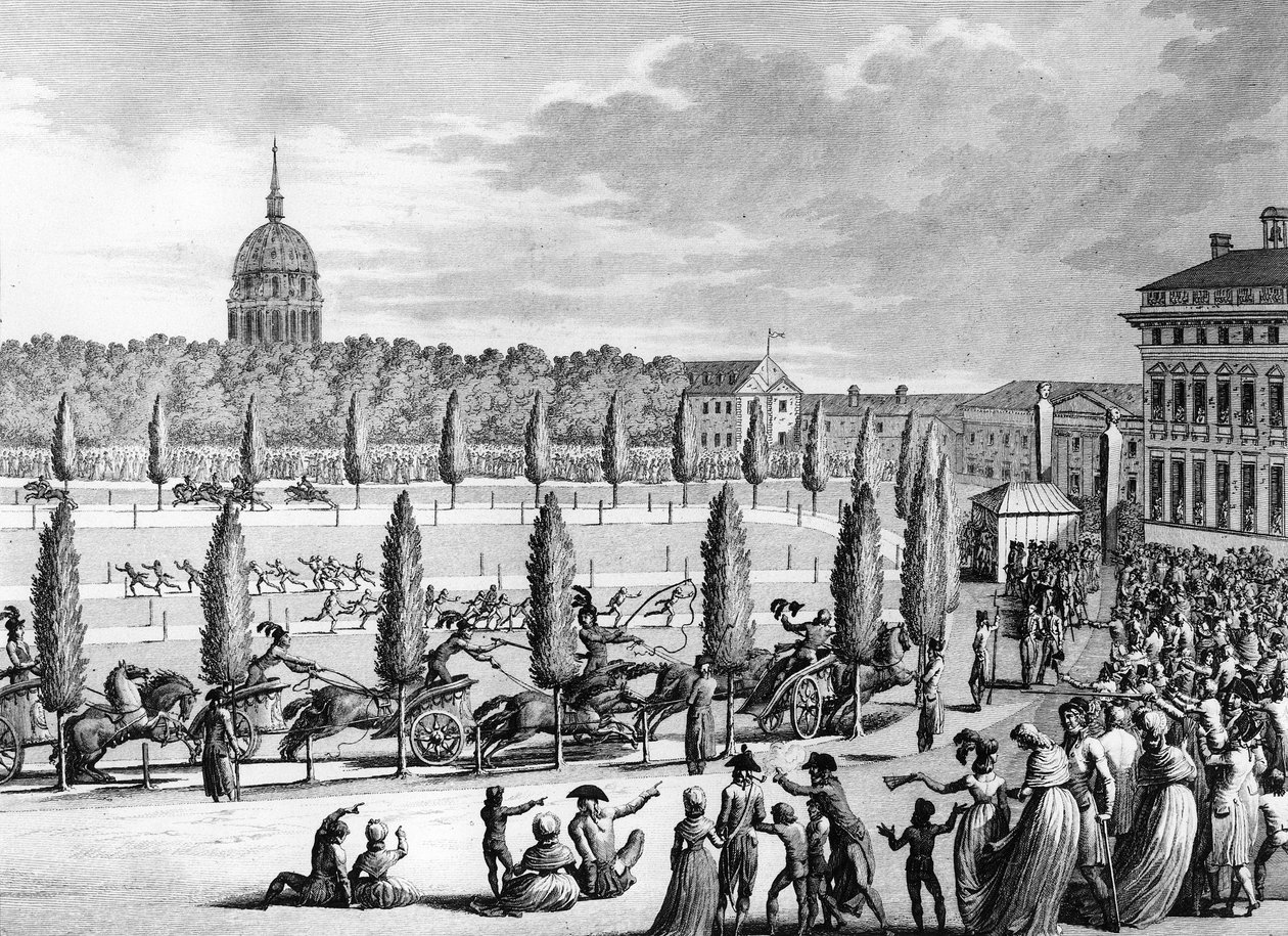 Franse Revolutie: Feest van de oprichting van de Republiek op 1 Vendémiaire An V (22 september) door (after) Girardet