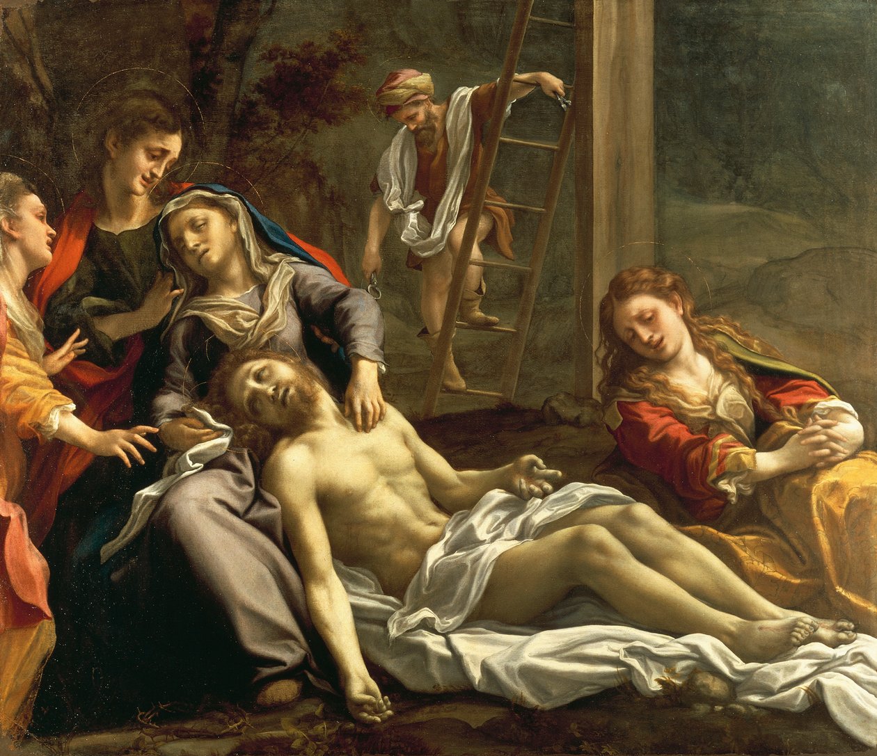 Rouw over de dode Christus, ca. 1524, door Antonio Allegri, bekend als Correggio (1489-ca. 1534) door (c.1489 1534) Correggio