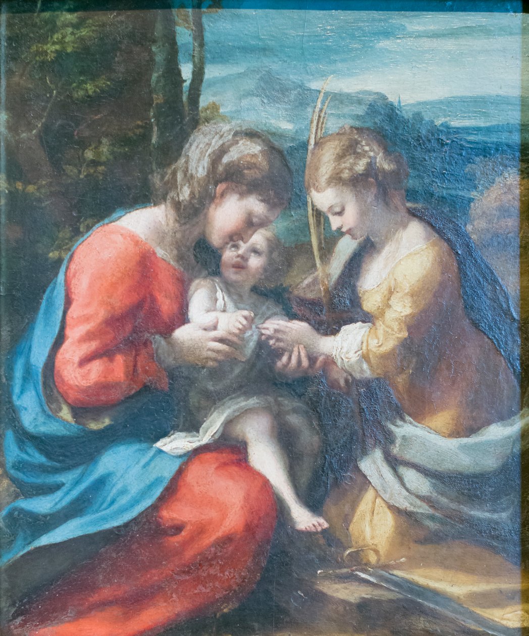 Mystiek huwelijk van Sint Catharina door (c.1489-1534) Correggio