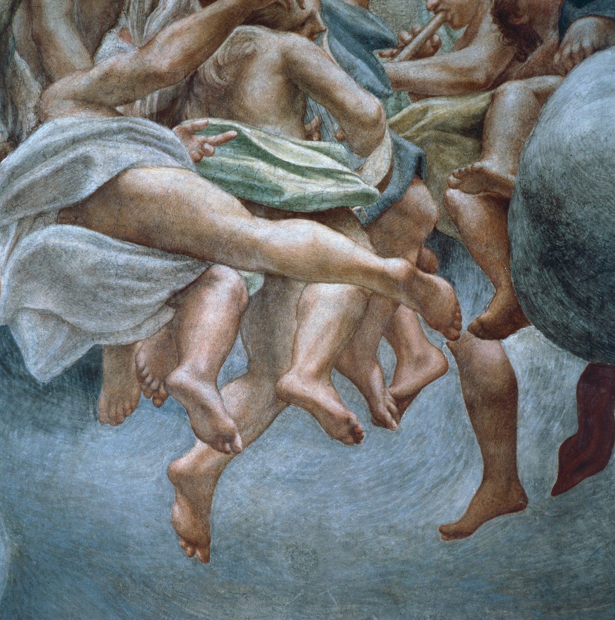 Engelen (detail) door (c.1489 1534) Correggio